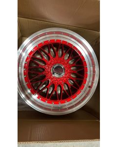 W885 Red Machined Lip With Silver Rivert 20x9.5 ET35 5x120/114.3