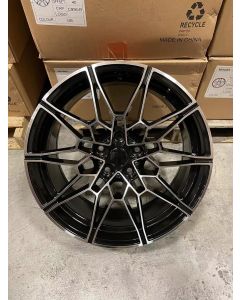 W718 D1674 Black Machined Face 19x8.0 ET35 5x120 CB 72.56