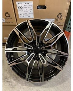 W714 D1677 Black Machined Face 18x8.0 ET35 5x120 CB72.56