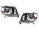 2005-2011 Toyota Tacoma TRD Style Black Housing Headlight Set 