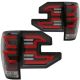 08-14 Ford F-150 Black LED Torcia Taillights w/ Clear Lens 4pc Conversion