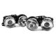 84-91 Fit BMW E30 3-SERIES E-CODE SMILEY ELLIPSOID PROJECTOR HEADLIGHTS - CHROME