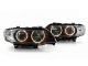 00-03 Fit BMW E53 X5 ANGEL EYE PROJECTOR HEADLIGHTS - BLACK