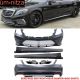 Fits 14-17 Benz W222 S Class PDC Front + Rear Bumper Cover + Side Skirts 2PC PP