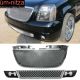 Fits 07-13 GMC Yukon Denali Up + Low 2PCS Chrome Mesh Grille Unpainted - ABS