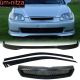 Fits Civic 99-00 3Dr PP T-R Front Bumper Lip + Front Grille + Sun Window Visor