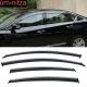 Fits 13-18 Nissan Altima Polycarbonate Window Visors w/ Chrome Trim 4Pc Set