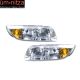 Fits 00-02 Saturn L Series Wagon RH LH Headlights Head Lamps Pair