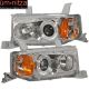 Fits 04-06 Scion xB CCFL Halo Projector Headlights LED Amber Corner Head Lights