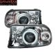 Fits 97-04 Dakota 98-03 Durango CCFL Halo Driving Headlights Chrome