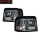 Fits 92-96 F-150 F-250 Bronco Projector Halo Headlights BK