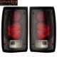 Fits 86-93 Mazda B00 B2200 B2600 Tail Lights Black