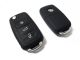 BLACK SILICONE COVER FOR VW 3-BUTTON REMOTE FOLDING FLIP KEY