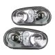 99-05 VW Golf MK4 ECode Projector Glass Lens Headlights Black Frame Clear Signal