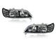 1997-1999 Acura CL JDM Black Headlights with Clear Corner Light - 