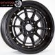 AodHan 16x8  AH04 4x100/114.3 +15 Full Black ( Gold Rivet) Wheel (1)