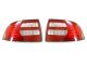 2004-2008 Acura TL Red/Clear Rear Tail Light Cover Set Made by DEPO