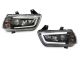 2011-2014 Dodge Charger LED Light Bar Black Halogen Projector Headlight