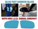  2002-2005 Mercedes M Class W163 Red Arrow LED Blue Glass Side Mirrors Upgrade