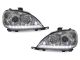 2002-2005 Mercedes M Class W163 White LED Strip Projector Headlight For Halogen Models