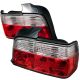 1992-1998 BMW E36 3-Series 4 Door Red Clear Housing Tail Lights