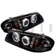 2000-2005 Chevy Impala Black Housing Dual Halo Angel Eyes LED Pr