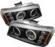 2003-2006 Chevy Silverado Black Housing Dual Halo Angel Eyes LED