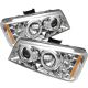 2003-2006 Chevy Silverado Chrome Housing Dual Halo Angel Eyes LE