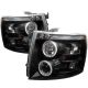 2007-2008 Chevy Silverado Black Housing Dual Halo Angel Eyes LED