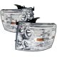 2007-2008 Chevy Silverado Chrome Housing Dual Halo Angel Eyes LE