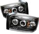 2005-2007 Dodge Dakota Black Housing Dual Halo Angel Eyes LED Pr