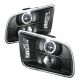 2005-2008 Ford Mustang Black Housing Dual Halo Angel Eyes LED Pr