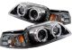 1999-2004 Ford Mustang Black Housing Dual Halo Angel Eyes LED Pr