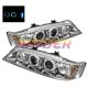 1994-1997 Honda Accord Chrome Housing Dual Halo Angel Eyes LED P