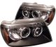 1999-2004 Jeep Grand Cherokee Black Housing Dual Halo Angel Eyes