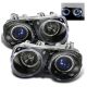 1998-2001 Acura Integra Black Housing Dual Halo Angel Eyes Proje