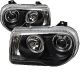 Chrysler 300C Projector Headlights with LED Angel Eyes 05-07