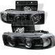 1995-2004 Chevy Astro Van Black Housing Dual Halo Angel Eyes Pro