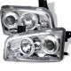 2005-2008 Dodge Charger Chrome Housing Dual Halo Angel Eyes LED