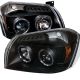 2005-2007 Dodge Magnum Black Housing Dual Halo Angel Eyes LED Pr