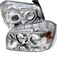 2005-2007 Dodge Magnum Chrome Housing Dual Halo Angel Eyes LED P