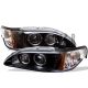 1994-1998 Ford Mustang 1 Piece Black Housing Dual Halo Angel Eye