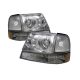 1998-2001 Ford Ranger Chrome Housing Projector Headlights