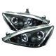 2003-2006 Honda Accord Black Housing Dual Halo Projector Headlig