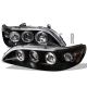 1998-2002 Honda Accord Black Housing Dual Halo Angel Eyes Projec