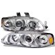 1992-1995 Honda Civic 2/3 Door 1 Piece Chrome Housing Dual Halo