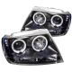 1999-2004 Jeep Grand Cherokee Black Housing Dual Halo Angel Eyes