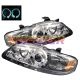 2000-2003 Nissan Sentra Chrome Housing Dual Halo Angel Eyes Proj