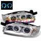 1997-2003 Pontiac Grand Prix White Housing Dual Halo Angel Eyes