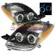 2006-2008 Toyota Yaris Black Housing Dual Halo Angel Eyes LED Pr